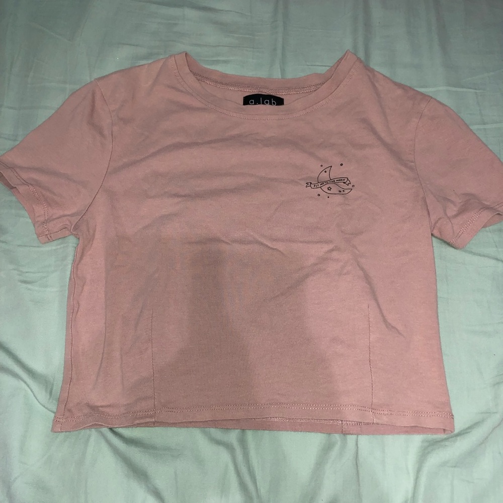 A-Lab Serina Moon Mauve Crop Top